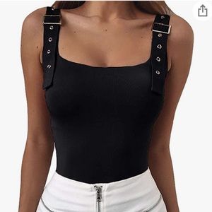 Adjustable black bodysuit